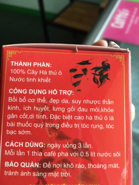 Cao hà thủ ô ( đen tóc )