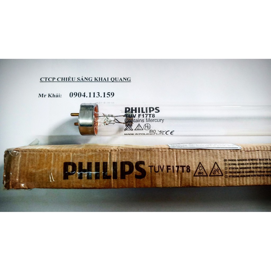 Bóng UV diệt khuẩn dài 60cm Philips TUV F17T8 Poland