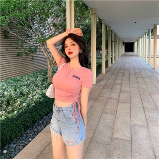 ✨Croptop Rút Dây 1 Bên Logo