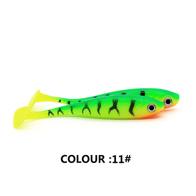 Set 5 Mồi Giả Mềm Câu Cá 3D 7cm 2.1g