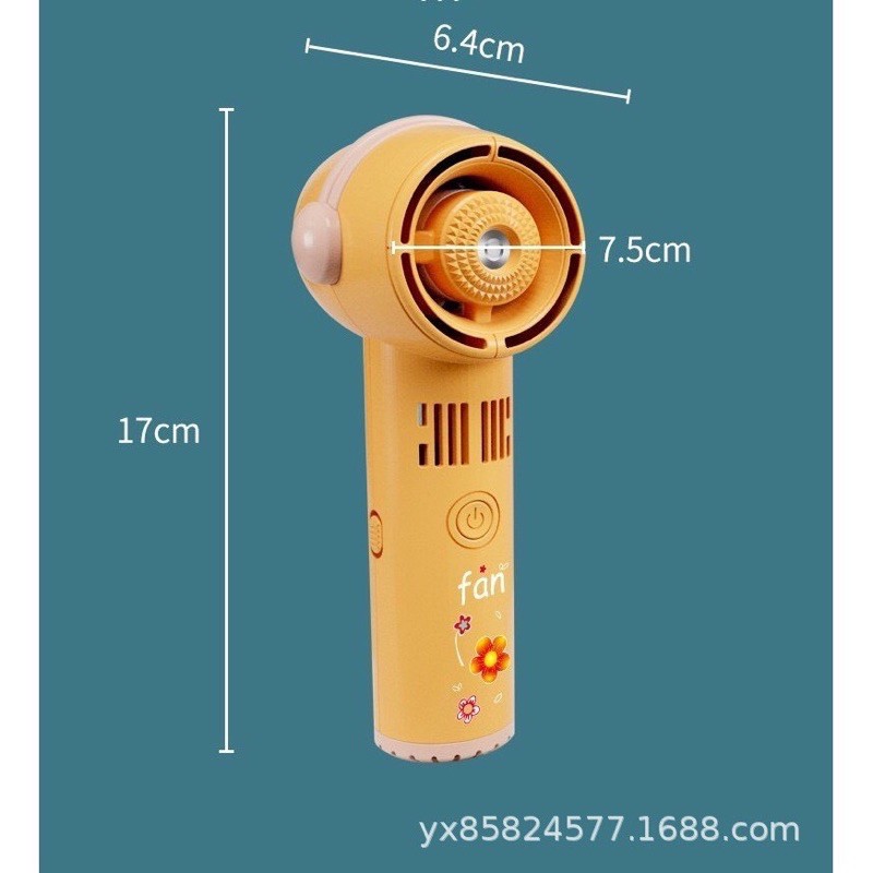 Quạt không cánh phun sương cầm tay tích điện