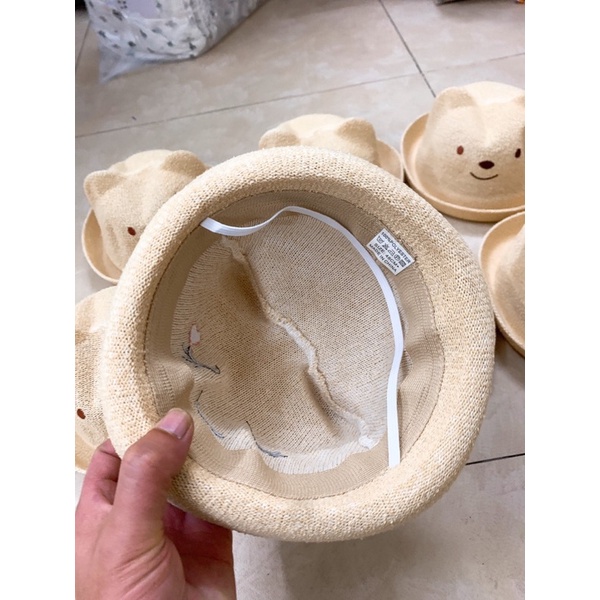 Mũ cói gấu sz 1-3y