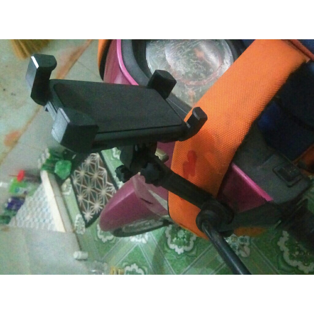 Giá Đỡ Điện Thoại Trên Xe Máy 4 Góc 2 gọng