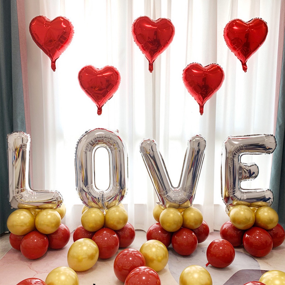 Set bóng trang trí phòng cưới cho cặp đôi [ Kèm quà tặng ]