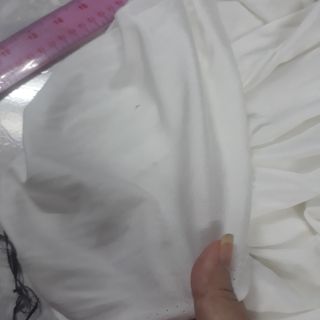Vải thun poly trắng ngà