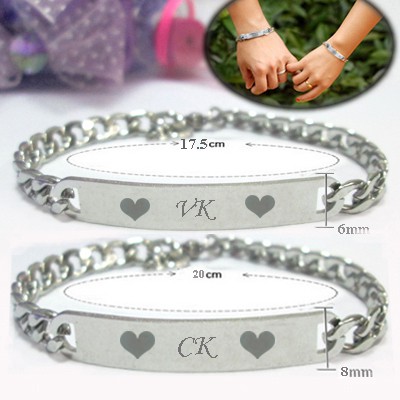 Lắc tay cặp đôi inox CK VK thời trang đẹp giá rẻ