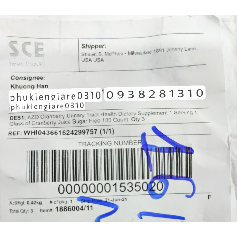 Viên uống hỗ trợ làm sạch Bàng quang , Đường tiết niệu ,Chức năng cho thận ,  AZO Cranberry Urinary Tra 25000mg 100 viên