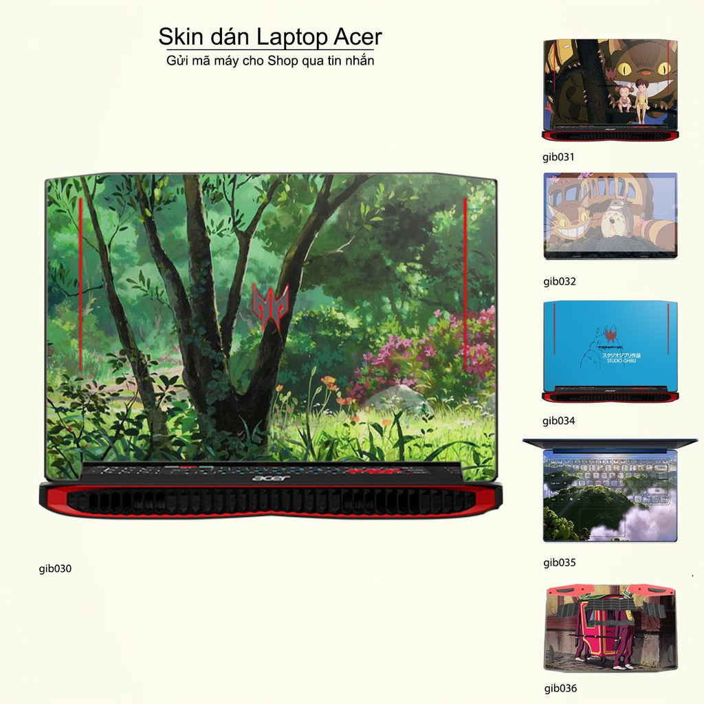 Skin dán Laptop Acer in hình Ghibli movies (inbox mã máy cho Shop)