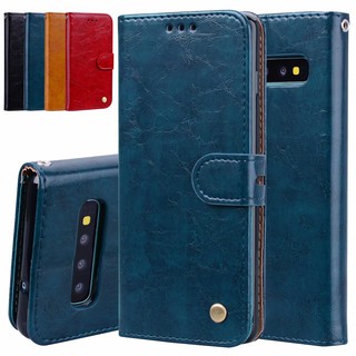 Case Samsung Galaxy S3 S4 S5 S6 S7 Edge S8 S9 S10 Plus S10E Retro Flip Soft Leather Phone Case Ốp lưng da mềm
