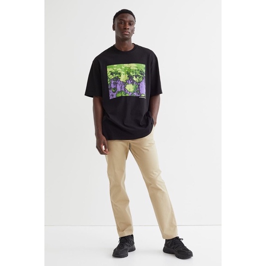 Áo Phông H&M Relaxed Cotton T-shirt size L châu âu