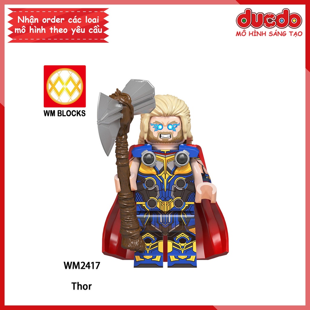 Minifigures nhân vật Thor Love And Thunder - Đồ chơi Lắp ghép Xếp hình Mini Iron Man Mô hình WM WM6146