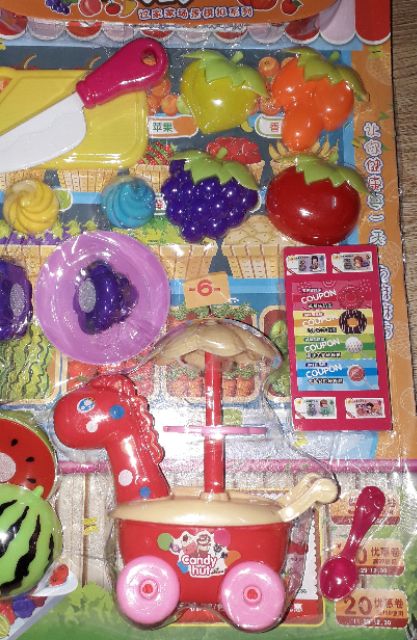 Sét đồ chơi Bé bán trái cây và xe đẩy bằng nhựa rất đẹp
