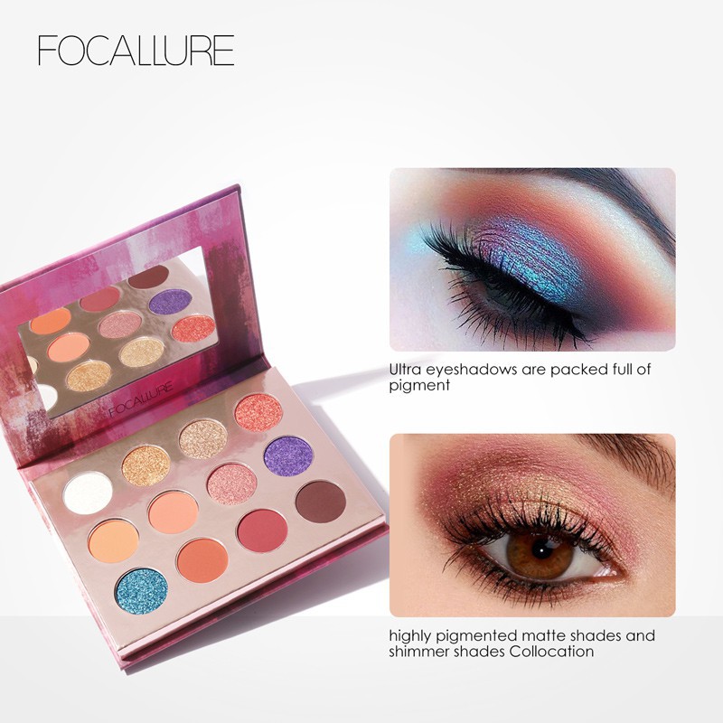 Bảng phấn mắt FOCALLURE 12 màu lâu trôi