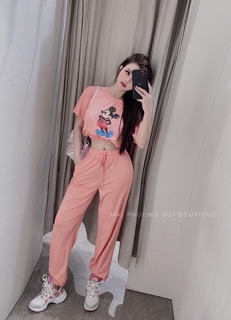 Giày thể thao lv super màu hồng fullbox