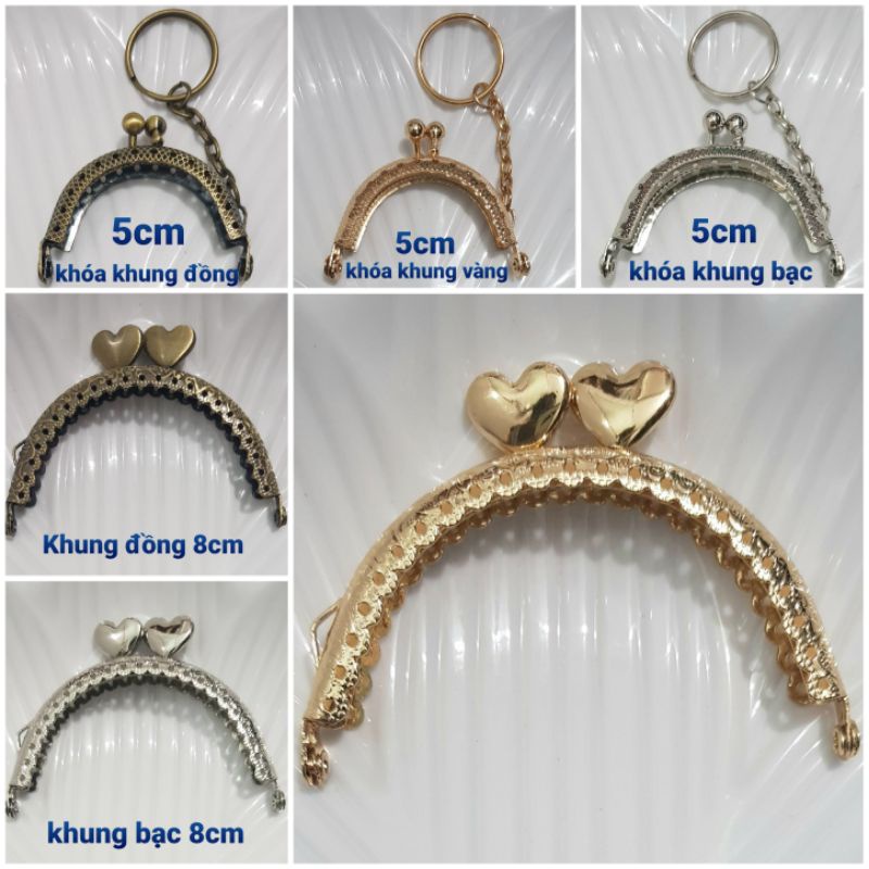 Khung túi nhỏ 8cm và 5cm có móc khóa
