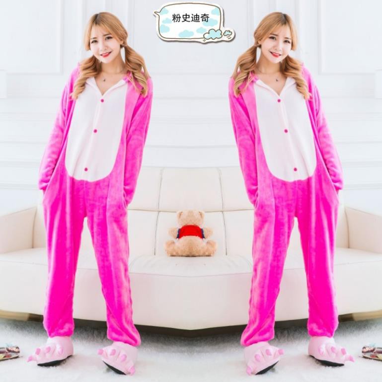 Bộ Đồ Stitch Hồng Liền Thân Hình Thú Chất Mềm Mịn