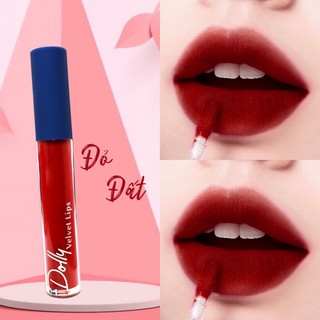 [ Đỏ đất ] son Dolly Velvet Blue siêu lỳ , lâu trôi