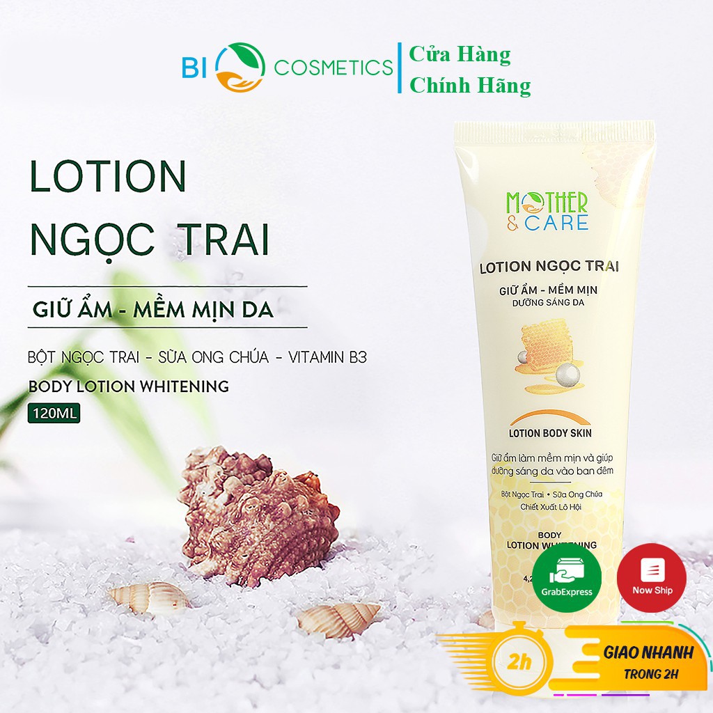 [UY TÍN] -   Lotion Ngọc Trai Dưỡng Thể Trắng Da BIOCOSMETICS, Kem Giữ Ẩm Làm Trắng Hồng Body Ban Đêm 120ml