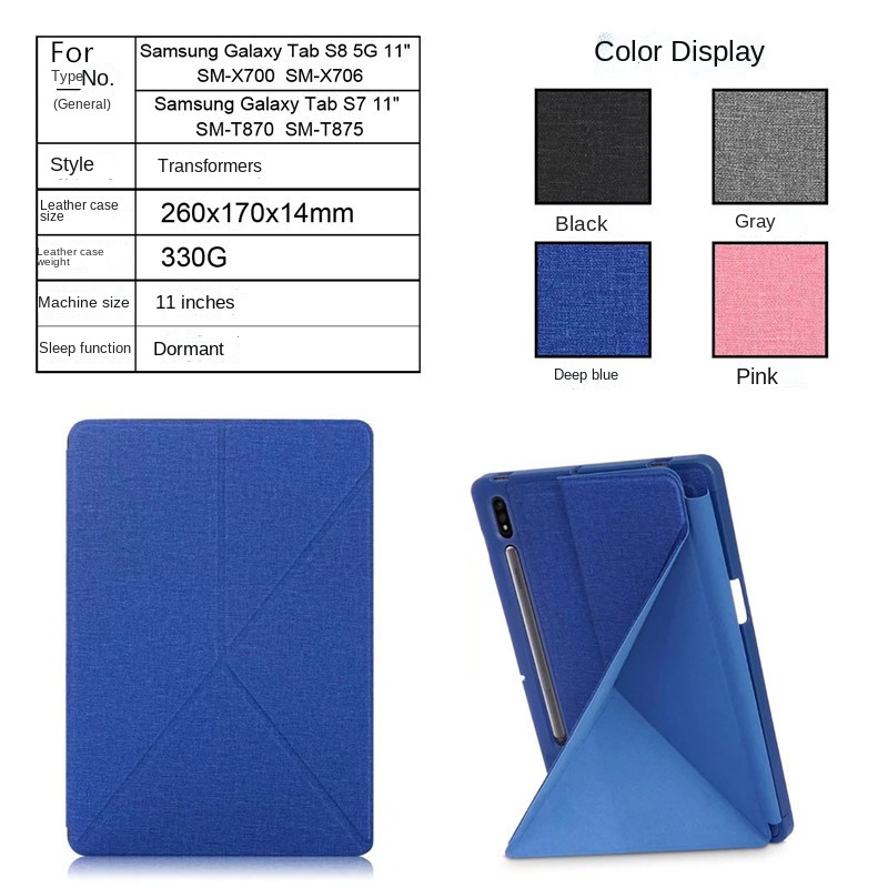 Ốp Máy Tính Bảng Có Giá Đỡ Và Ngăn Đựng Bút Cho Samsung Galaxy Tab S8 5G 11 SM-X700/SM-X706 Galaxy Tab S8