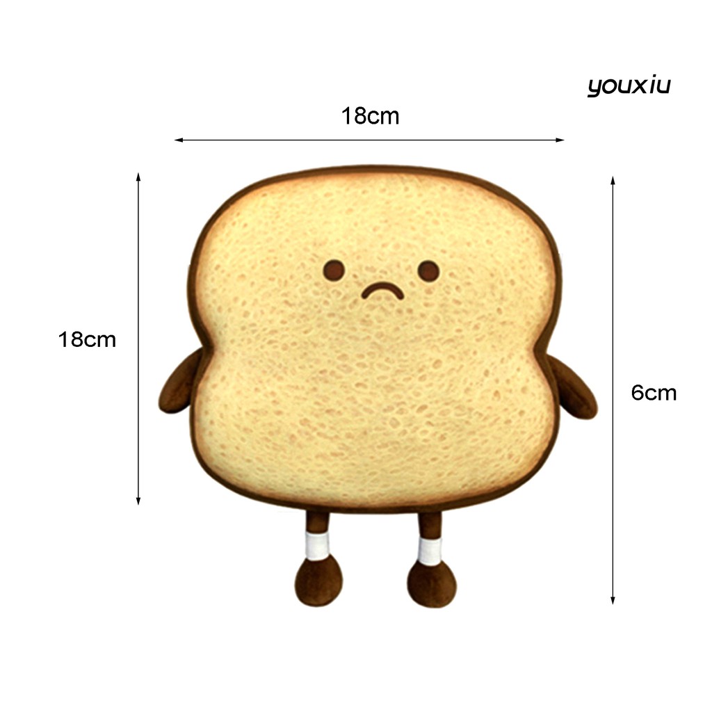 Gối Nhồi Bông Hình Lát Bánh Mì Nướng Đáng Yêu Dễ Thương