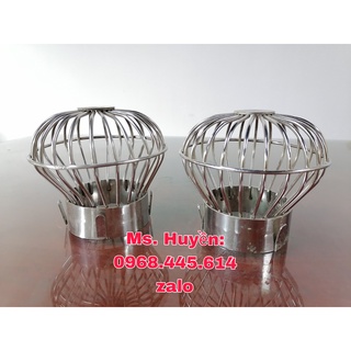 Quả cầu chắn rác sân thượng - Quả cầu lưới - Rọ chắn rác- cầu chặn rác thoát nước mưa -Inox 304 dùng cho ống Ø75 & Ø90