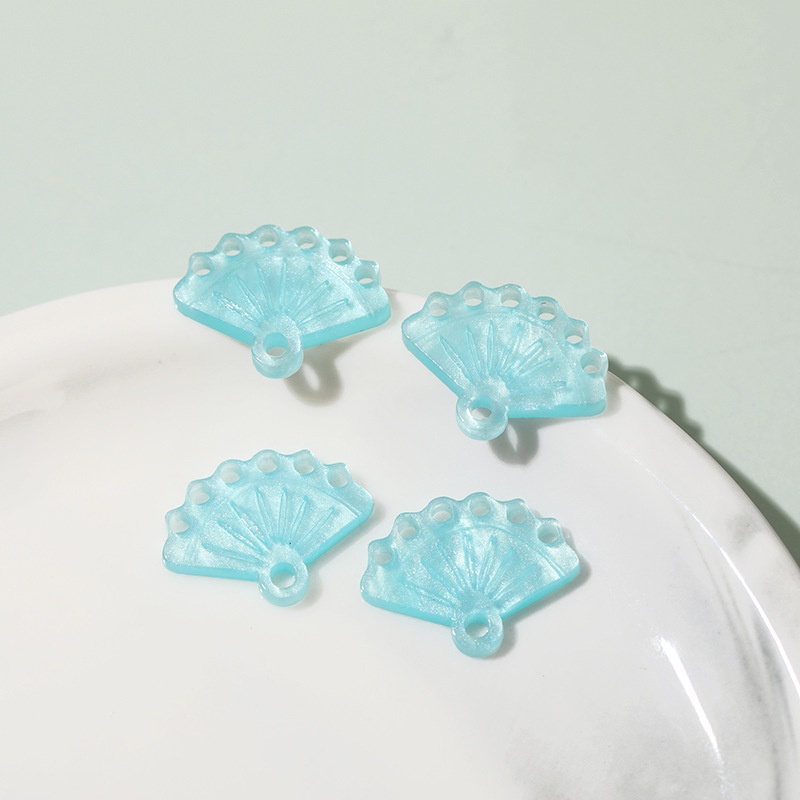 (1 cái)Phiến xà cừ nhân tạo hình quạt 20*15mm, Nguyên liệu làm trang sức cổ trang, Nguyên liệu diy