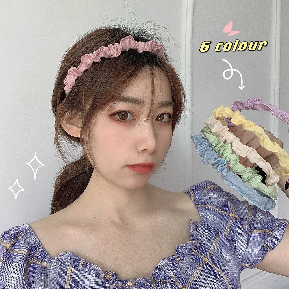 Băng đô satin màu sắc ngọt ngào đáng yêu cho nữ