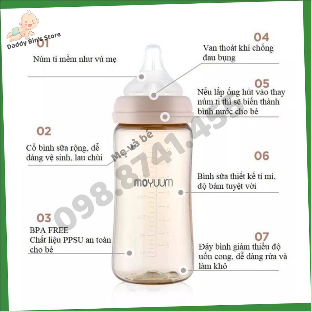 Bình sữa Moyuum 170ml - 270ml cho bé