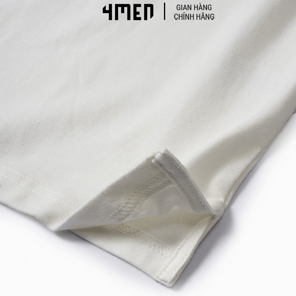 Áo polo nam trơn đẹp 4MEN PO062 in hình nhiều màu sắc trẻ trung, cổ trụ, form suông dễ mặc