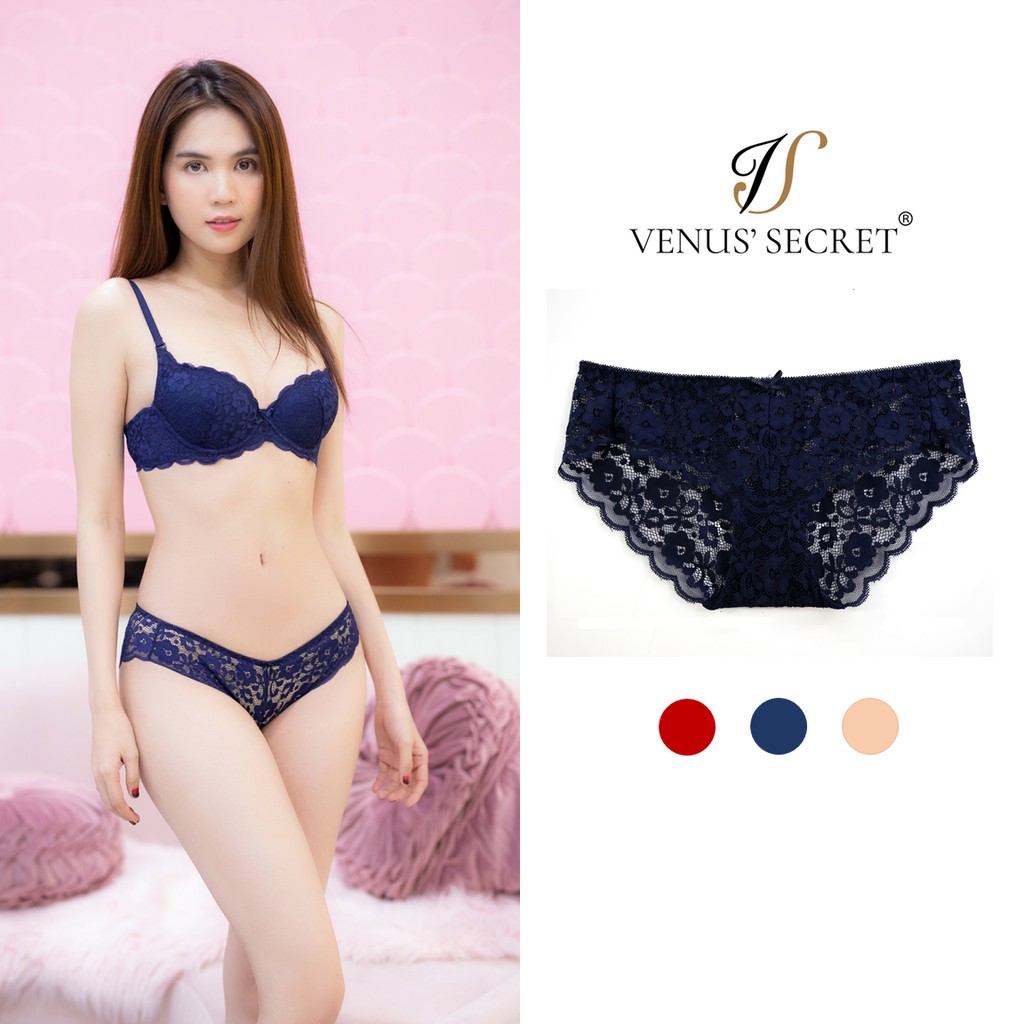 Quần lót ren nữ thời trang sexy gợi cảm, quần lót nữ kiểu full ren hoa văn VENUSSECRET