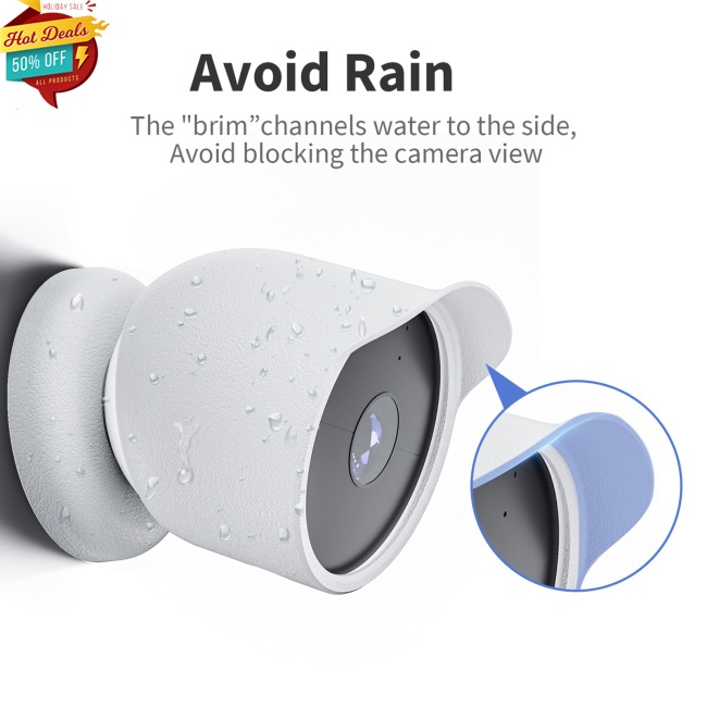 Vỏ Silicon Bảo Vệ Máy Ảnh Ngoài Trời Chống Thời Tiết Cho Google Nest Camera