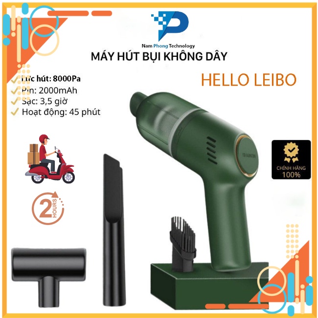 Máy Hút Lông Thú Cưng Cầm Tay Không Dây HELLO LEIBO - Máy Hút Bụi Làm Sạch Sàn Nhà Lực Hút 8000PA - NAMPHONG TECHNOLOGY