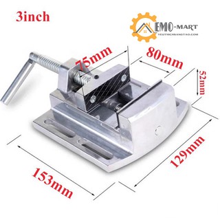 ⚡️𝐇𝐚̀𝐧𝐠 𝐂𝐡𝐢́𝐧𝐡 𝐇𝐚̃𝐧𝐠⚡️ Ê tô MiniQ 3inch ⚡️ Bàn kẹp được thiết kế vững chắc - Có rãnh bắt vít - Độ mở kẹp lên đến 80mm