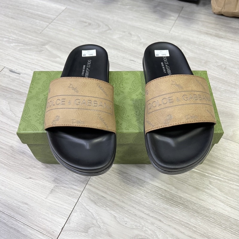 Dép lê nam Dolce quai da đế cếp sịn 1128, dép quai ngang nam thời trang mẫu mới