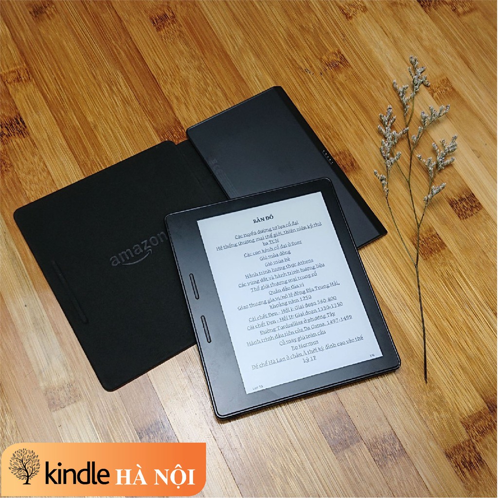 Máy đọc sách Kindle Oasis 1 (8th) đi kèm Charging cover, có phím chuyển trang, nghe Audible, màn 6inch 300PPI | BigBuy360 - bigbuy360.vn