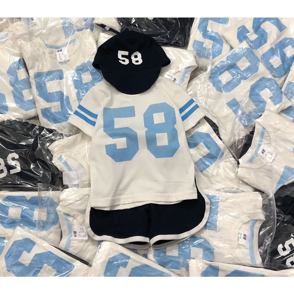 Bộ Bé Trai Thể Thao Số 58 H&M Size Từ 8-16kg Tặng kèm Nón💖 Đồ Bộ Bé Trai hàng VNXK cao  cấp