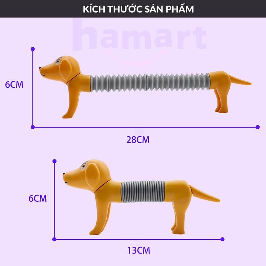 Đồ Chơi Sáng Tạo DIY Chó Lò Xo Spring Dog Thân Dẻo Kéo Dài Tạo Hình Thư Giãn Giảm Stress