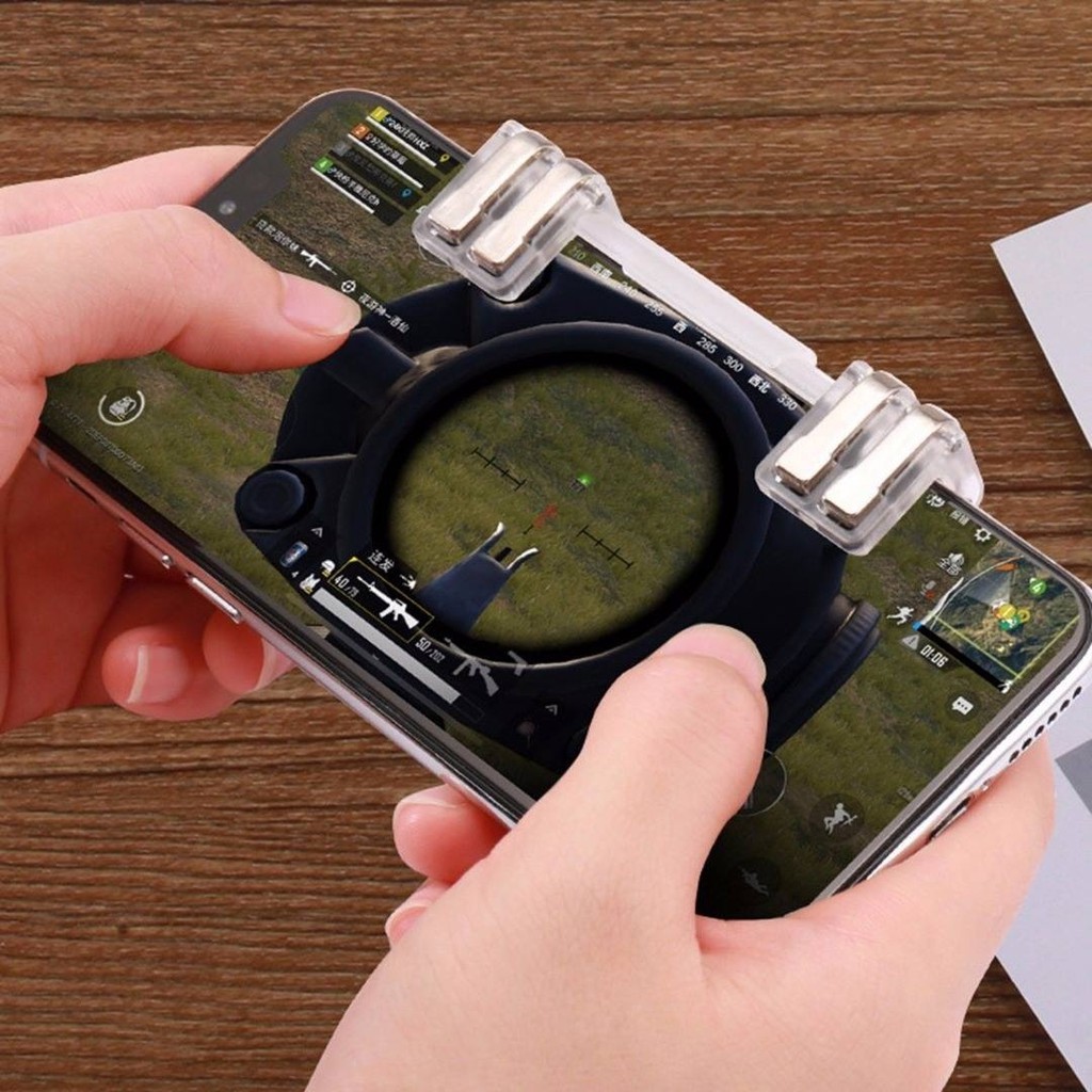 Bộ 2 nút bấm hỗ trợ chơi game l1r1 PUBG trên điện thoại