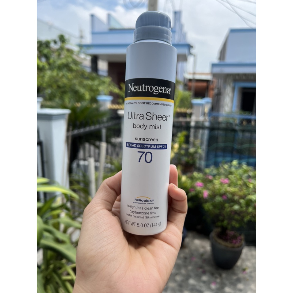 Xịt chống nắng Neutrogena SPF 70 Date 9-10/22