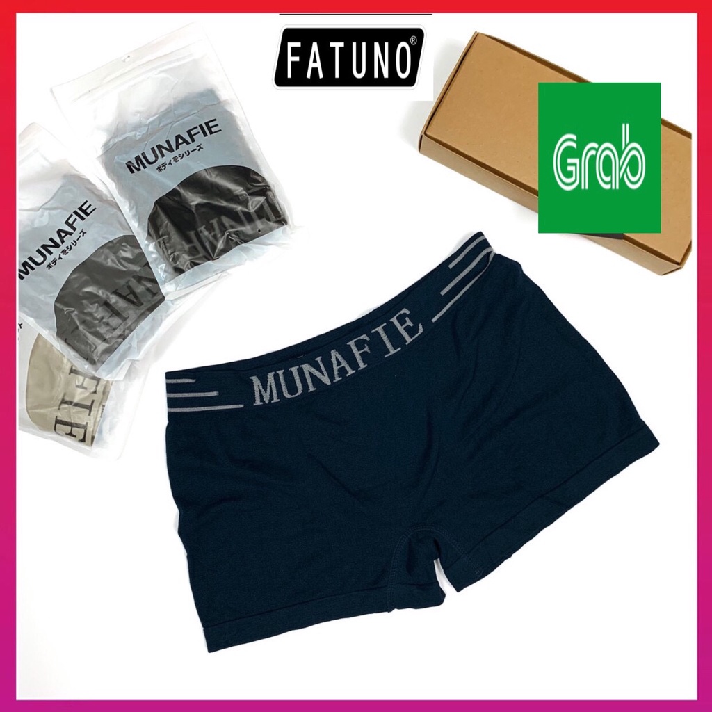 Combo gồm 4 Quần Sịp Nam Đùi Cotton, Quần Lót Nam Munafie Dệt Kim Co Giãn 4 Chiều Đóng Túi Zip Sang Trọng