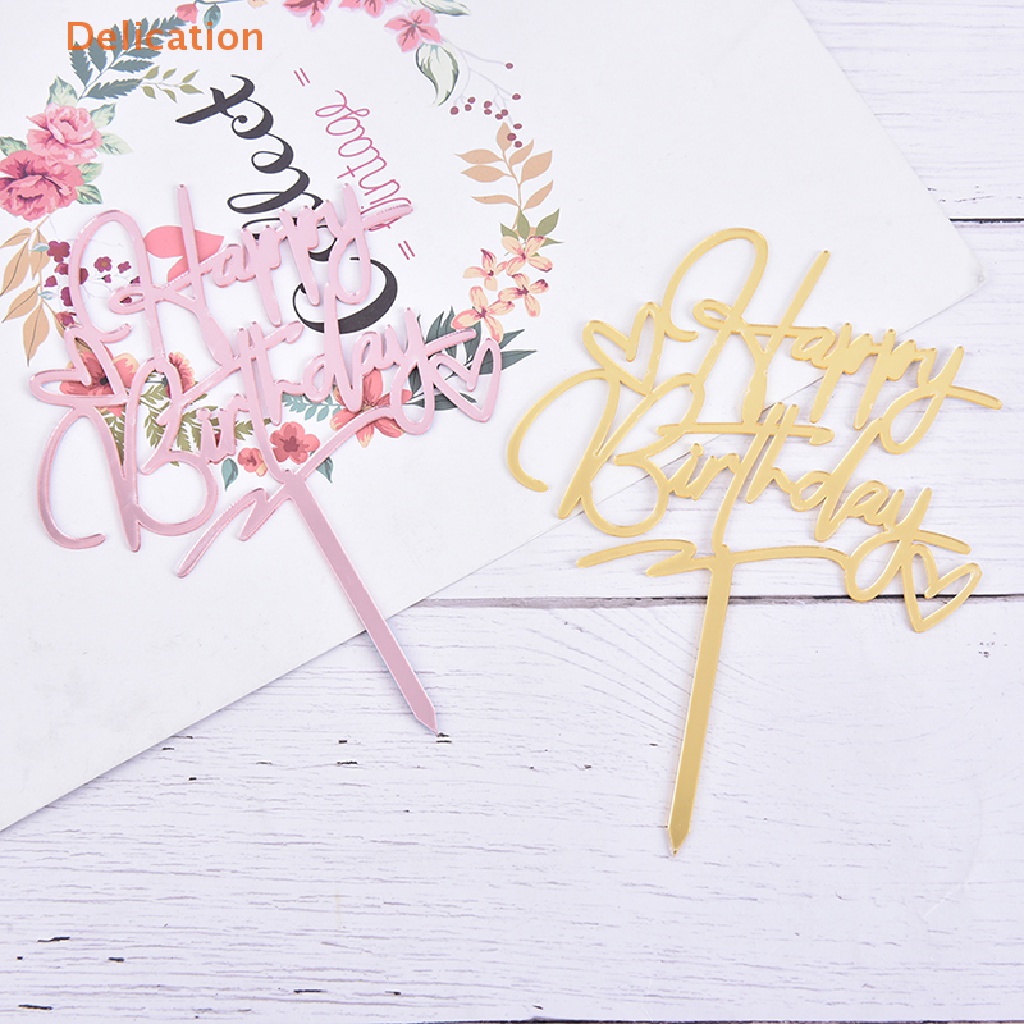 Que Chữ Happy Birthday LấP LáNh CắM Trang Trí BáNh Kem