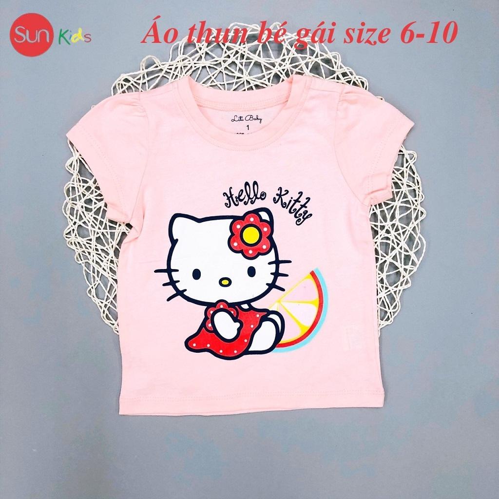 Áo thun cho bé gái, áo phông bé gái chất cotton mềm mát, size 6 - 10 tuổi - SUNKIDS