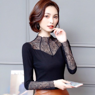 áo giữ nhiệt lót lông cổ ren (hàng cao cấp)