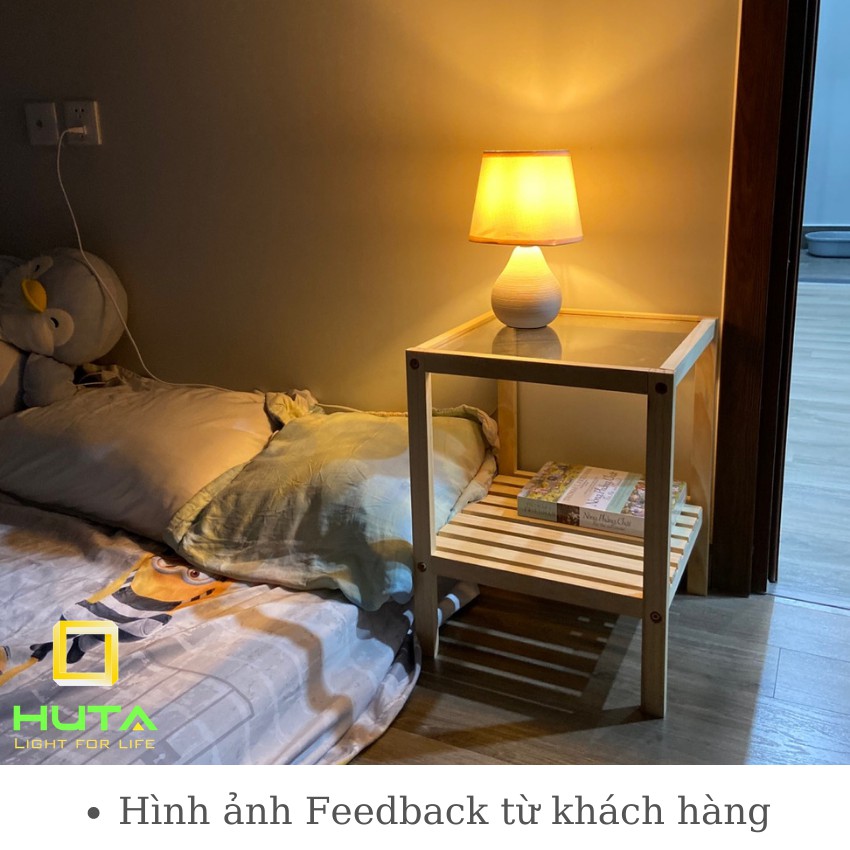 COMBO 2 Đèn Ngủ Để Bàn Thân Gốm Sứ, Dimmer Điều Chỉnh Tăng Giảm Sáng, Bóng Led, Decor, Mã S1 - Shop HUTA Light For Life