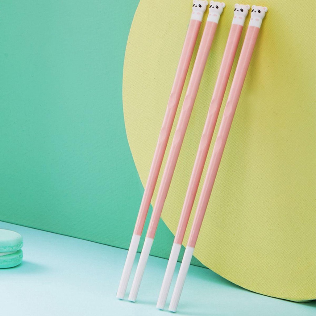 AUGUSTINA Đôi Đũa Silicone Nhẹ Chống Vi Khuẩn Có Thể Tái Sử Dụng Cho Trẻ Em