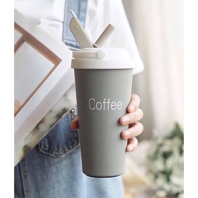 Bình Giữ Nhiệt Tea - Water - Coffee, Bình Có Ống Hút, Chất Liệu Inox Sus 304, Giữ Nhiệt Nóng, Lạnh