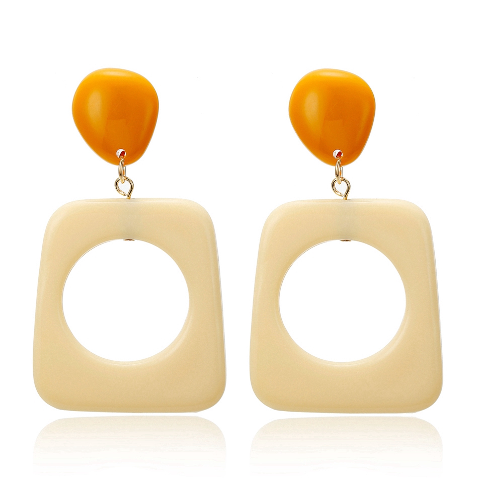 Đôi khuyên tai Acrylic thiết kế độc đáo thời trang cho nữ