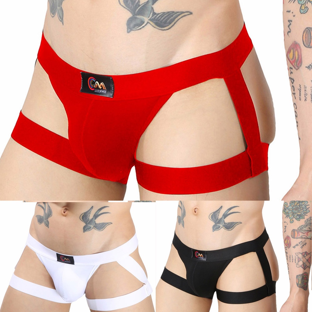 BLURVER~Briefs Jockstrap Mens G-string Pouch Strappy Underpants Underwear Fashion