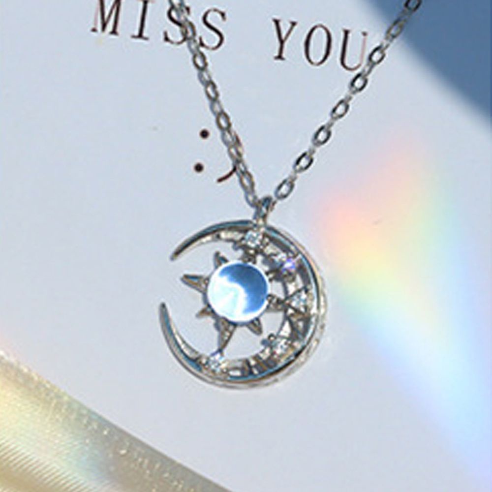 UPSTOP Fashion Light Of Stars And Moon Charm Necklace Delicate Clavicle Women Jewelry