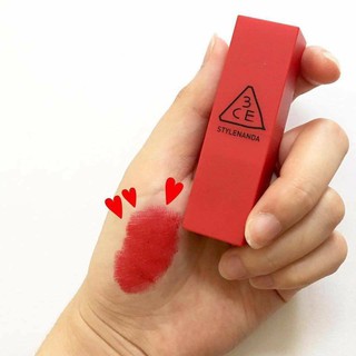 (CAM KẾT AUTH, CÓ TEM HIDDEN TAG) Son thỏi 3CE #214 Đỏ tươi pha cam